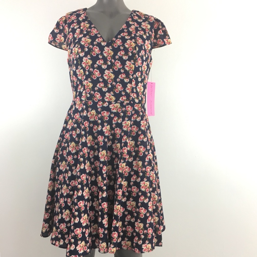Betsy Johnson Woman’s Navy Blue Floral Dress